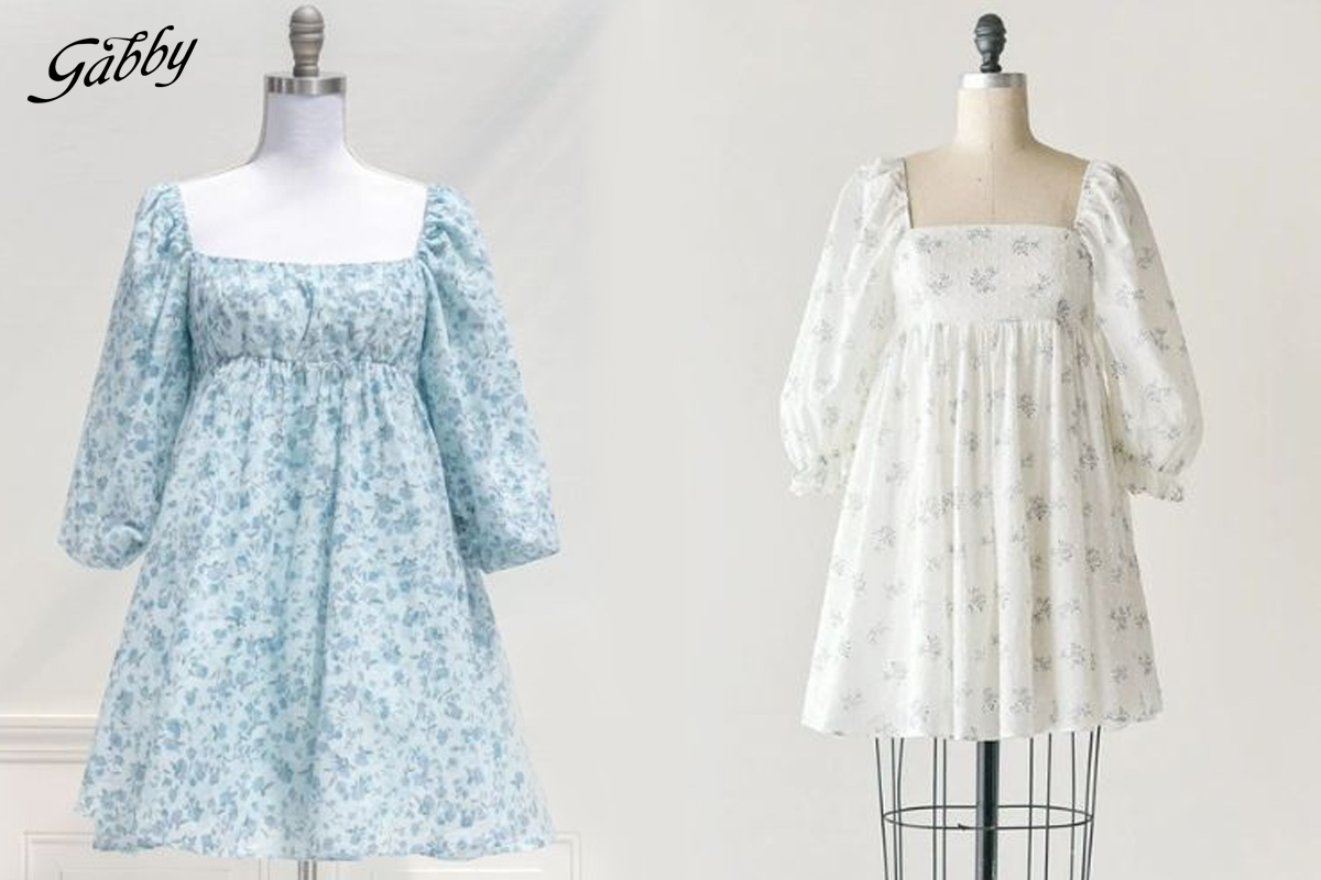 Đầm baby doll tay phồng cho người mập che khuyết điểm bắp tay hiệu quả