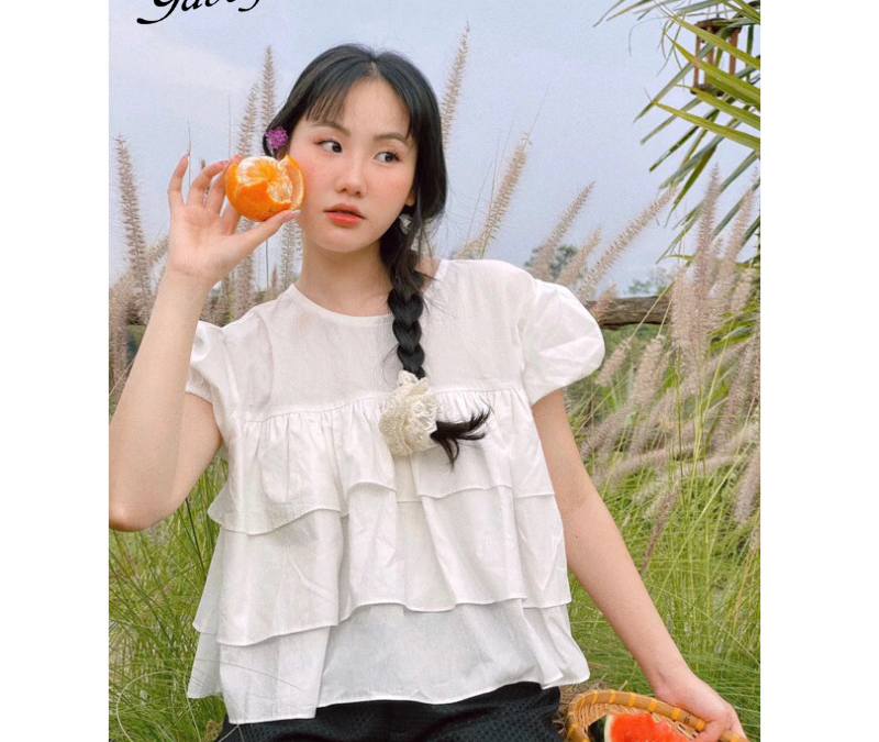 phối đồ với áo baby doll
