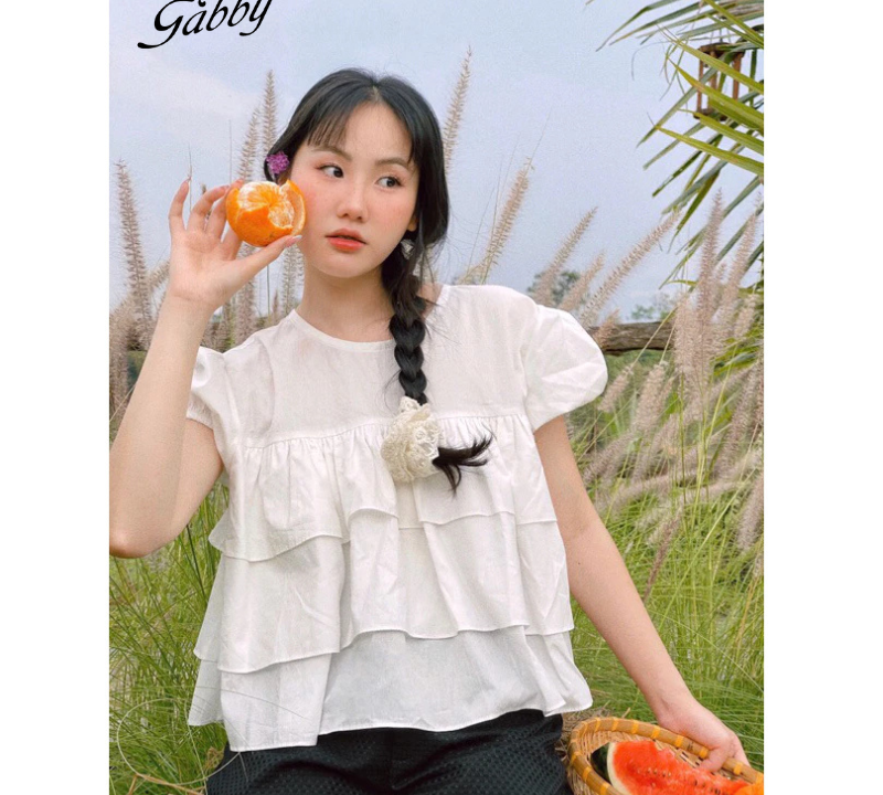 phối đồ với áo baby doll