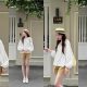 Áo baby doll tay dài