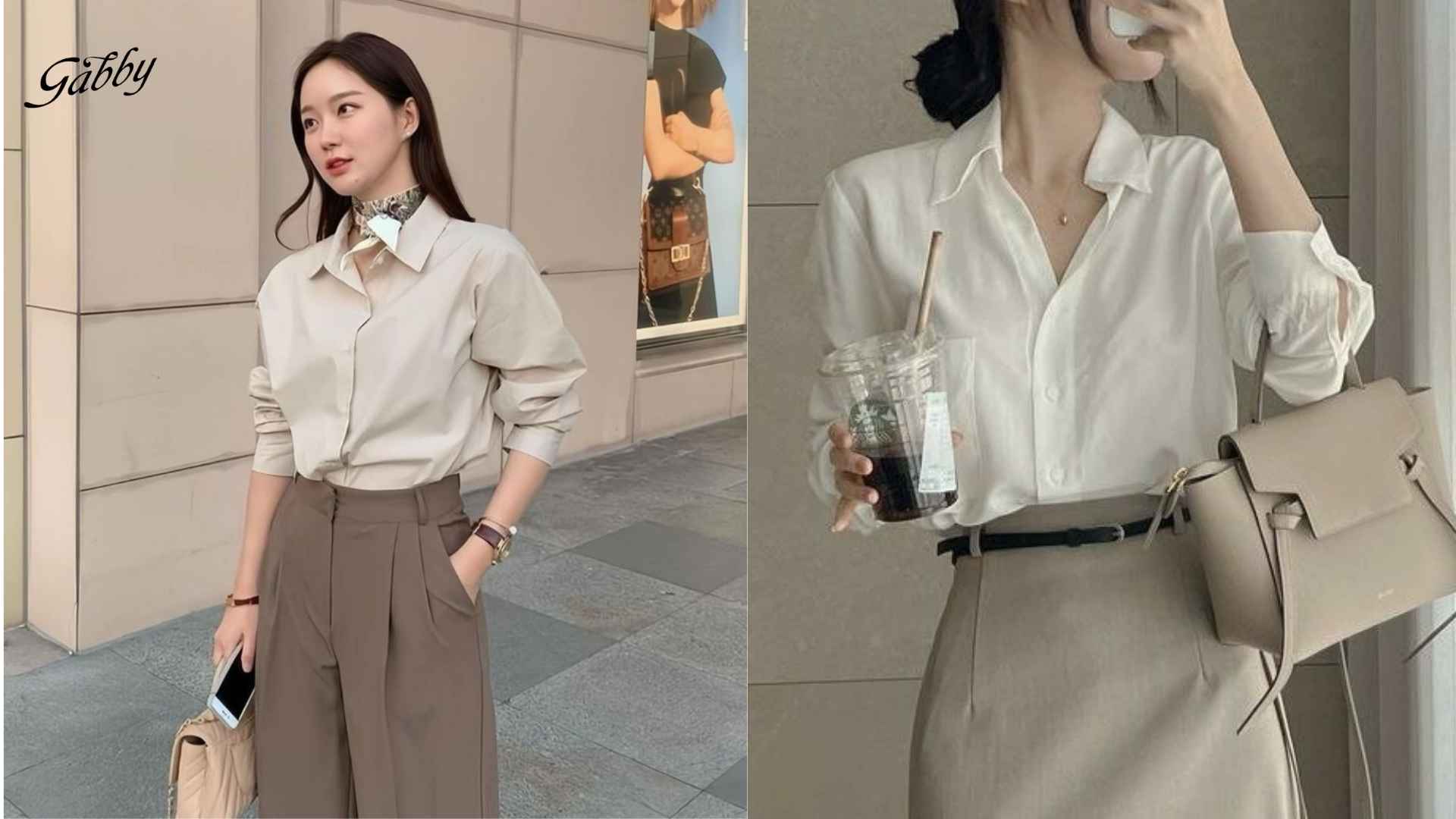 Áo sơ mi nữ dài tay