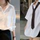 Áo sơ mi nữ form rộng cá tính