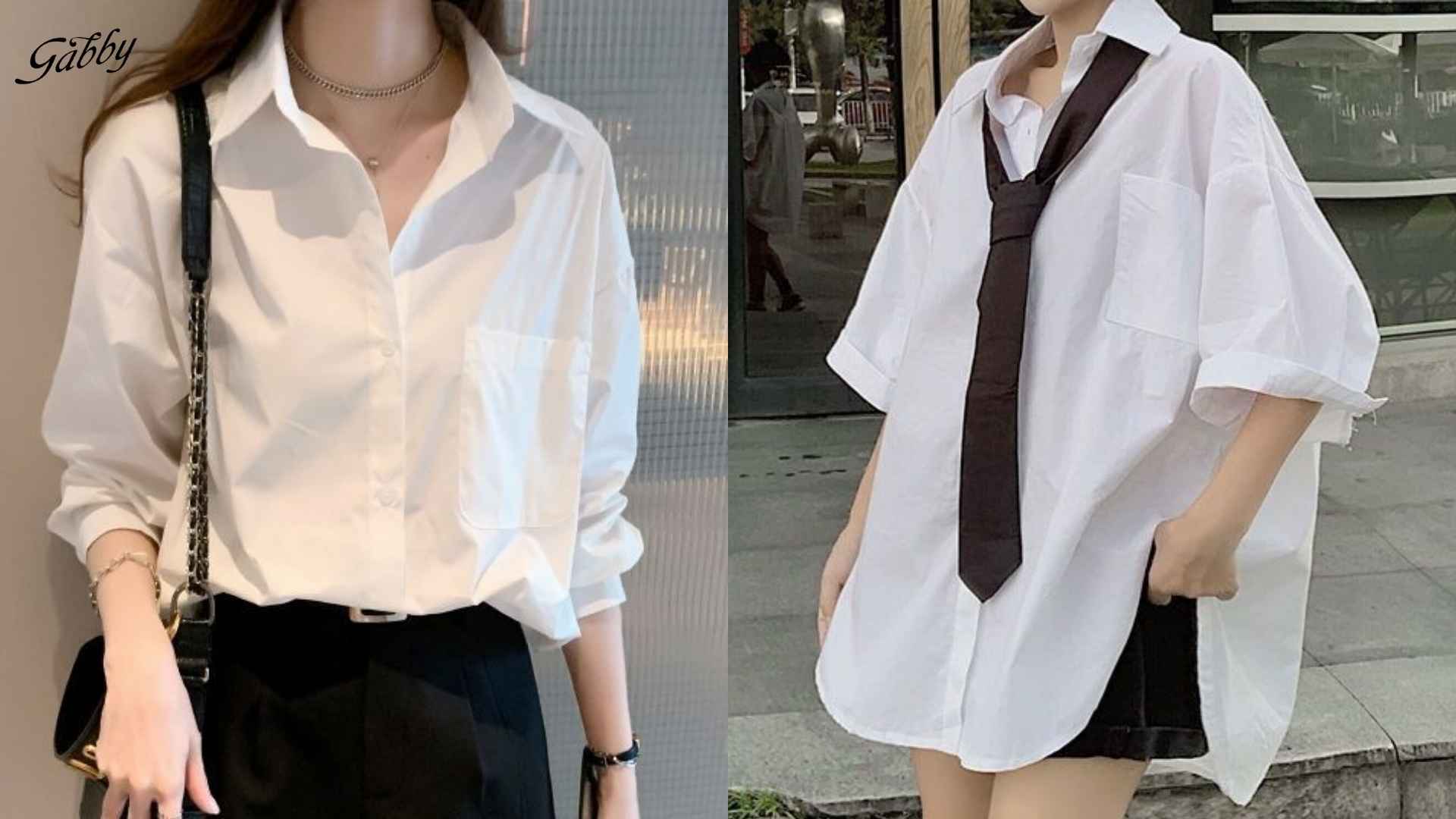 Áo sơ mi nữ form rộng cá tính 