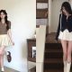 Chân váy xếp ly ngắn đi giày