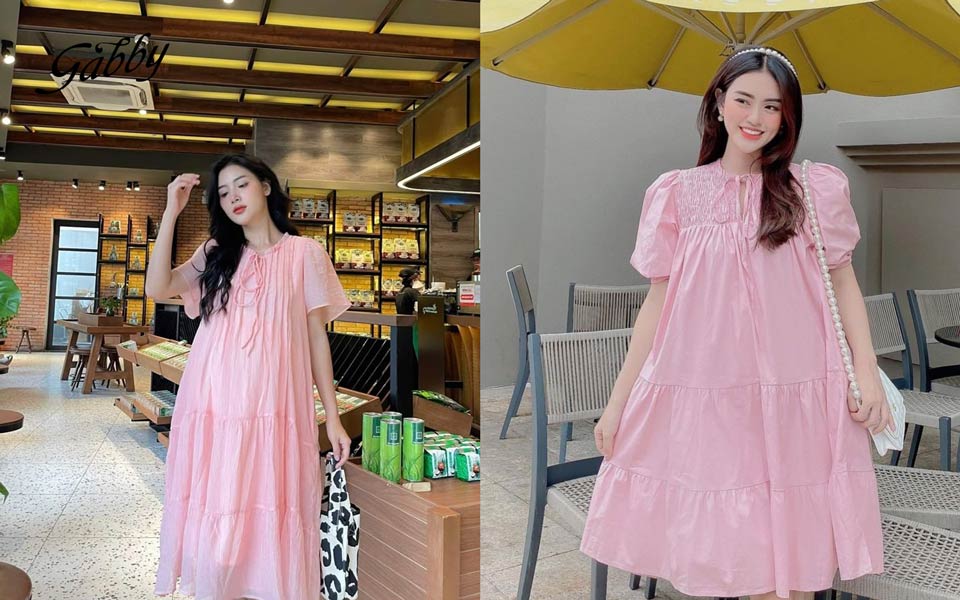 Chi tiết tinh xảo của đầm babydoll