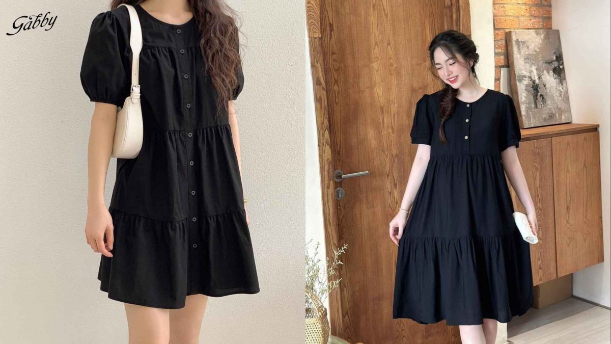 Đầm baby doll đen