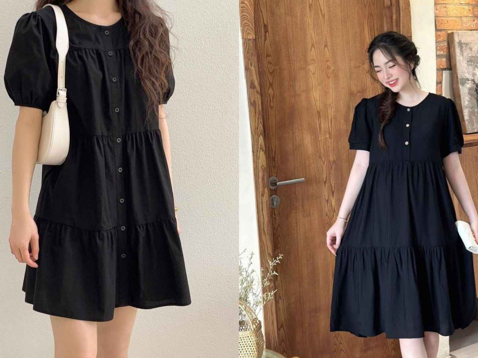 Đầm baby doll đen