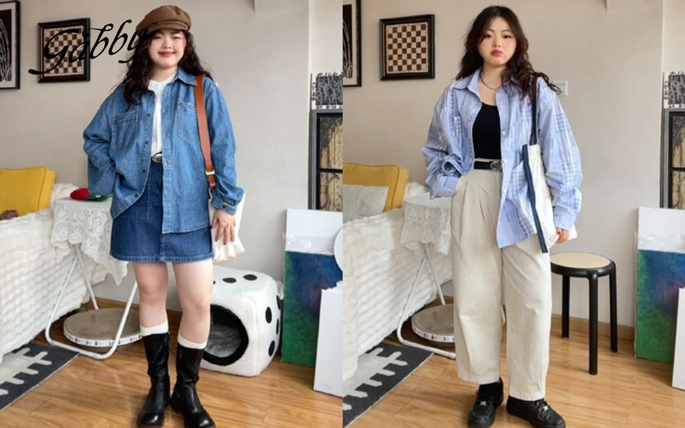 Hướng dẫn phối mẫu áo sơ mi nữ đẹp cho người béo bụng