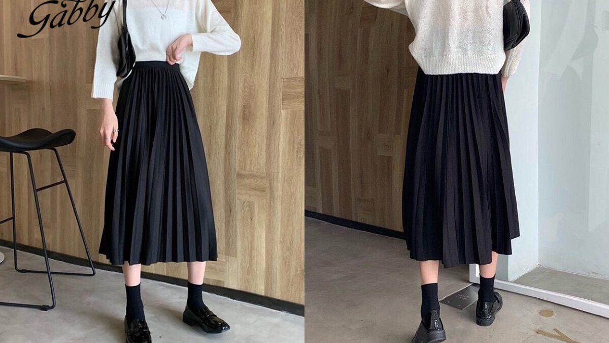 Phân vân chọn chân váy xếp ly dài 80cm