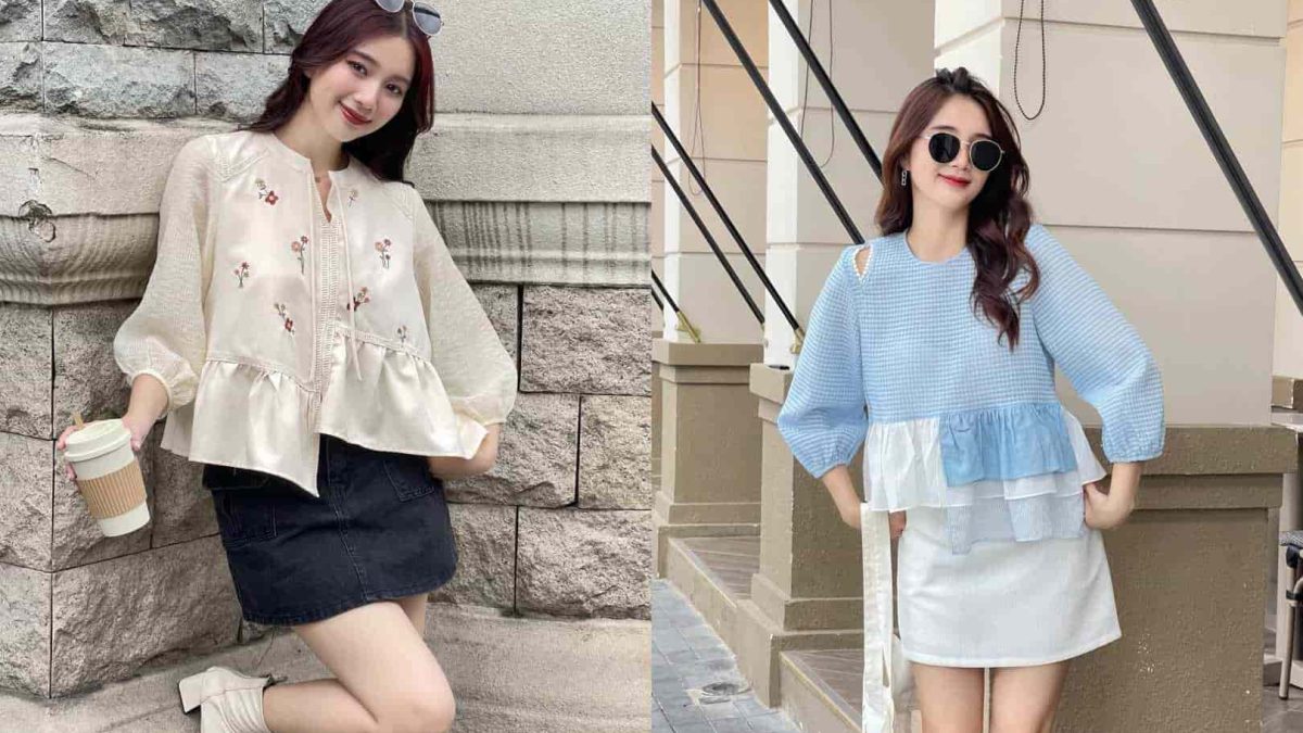 Áo baby doll tay phồng