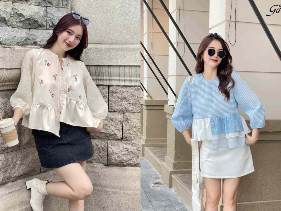 Áo baby doll tay phồng