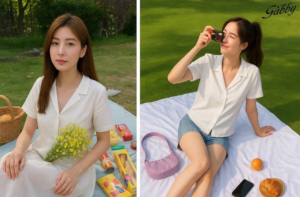 Các kiểu áo sơ mi nu tay lỡ đẹp cổ chữ V