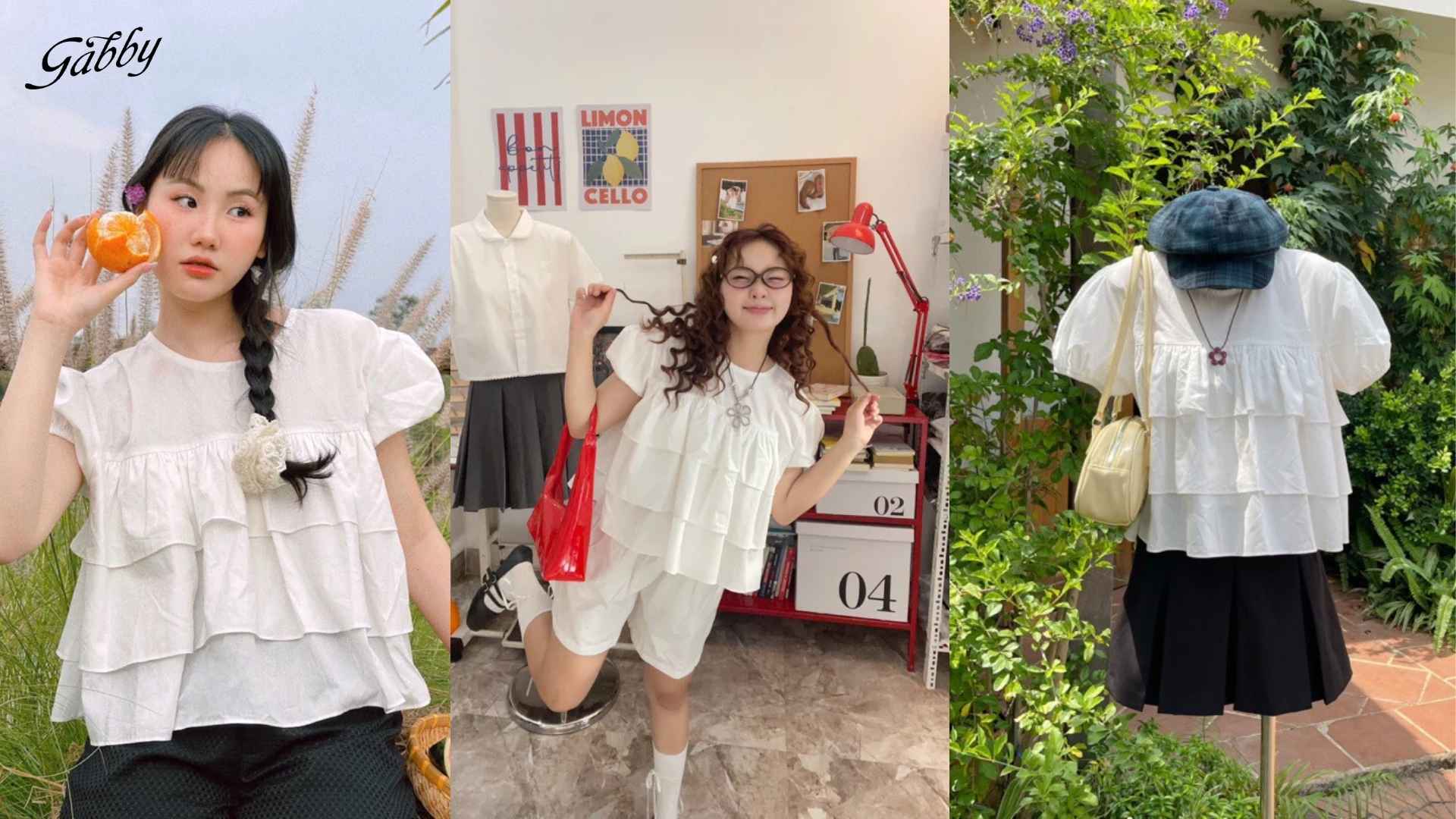 Áo baby doll tay ngắn